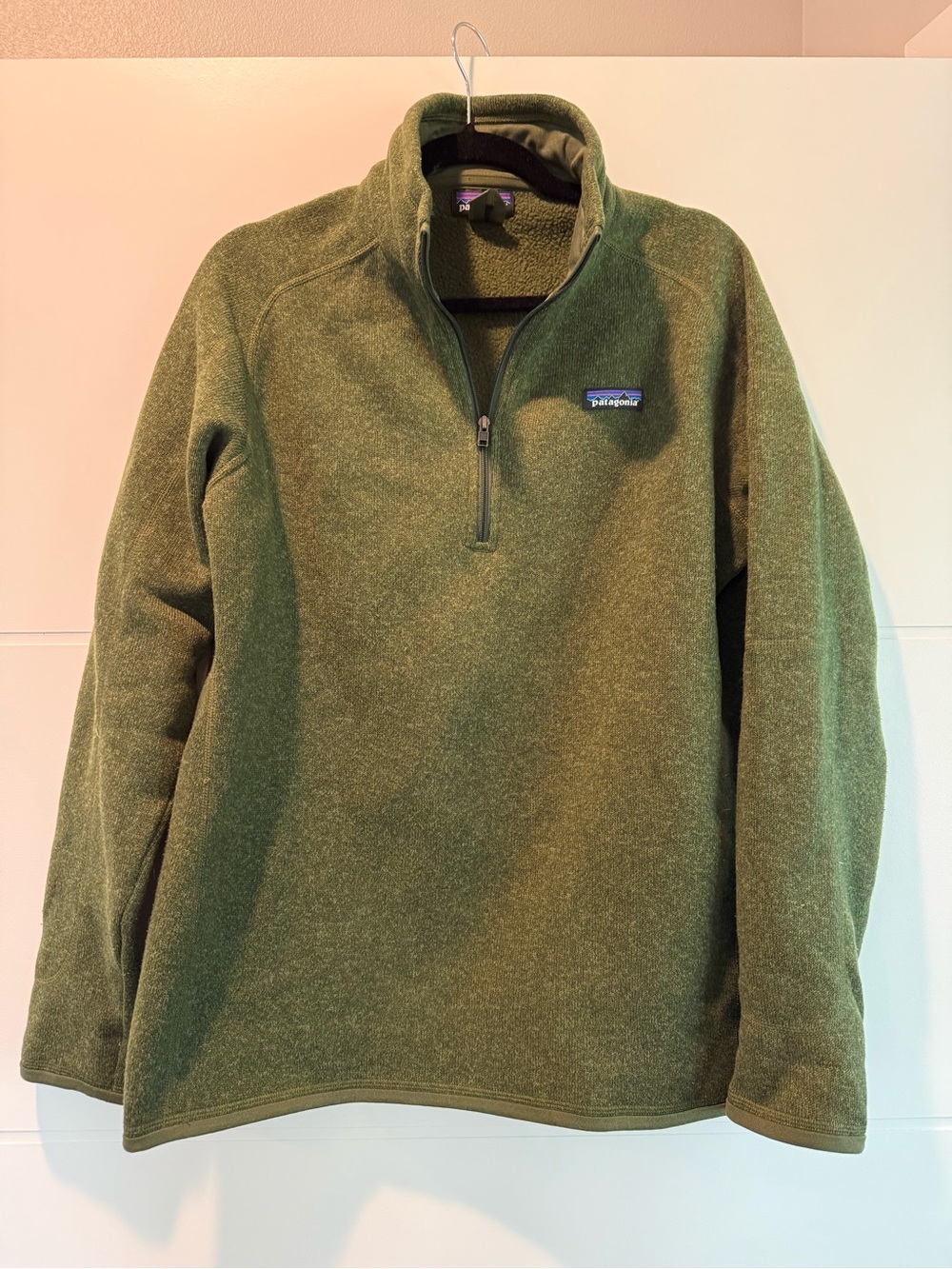 Patagonia Olive Green Women’s Quarter-Zip Fleece Pullover NWOT